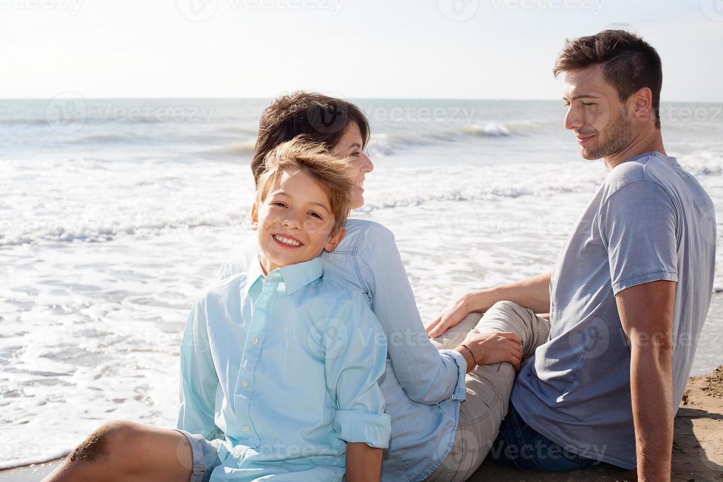 famille heureuse, séance plage photo