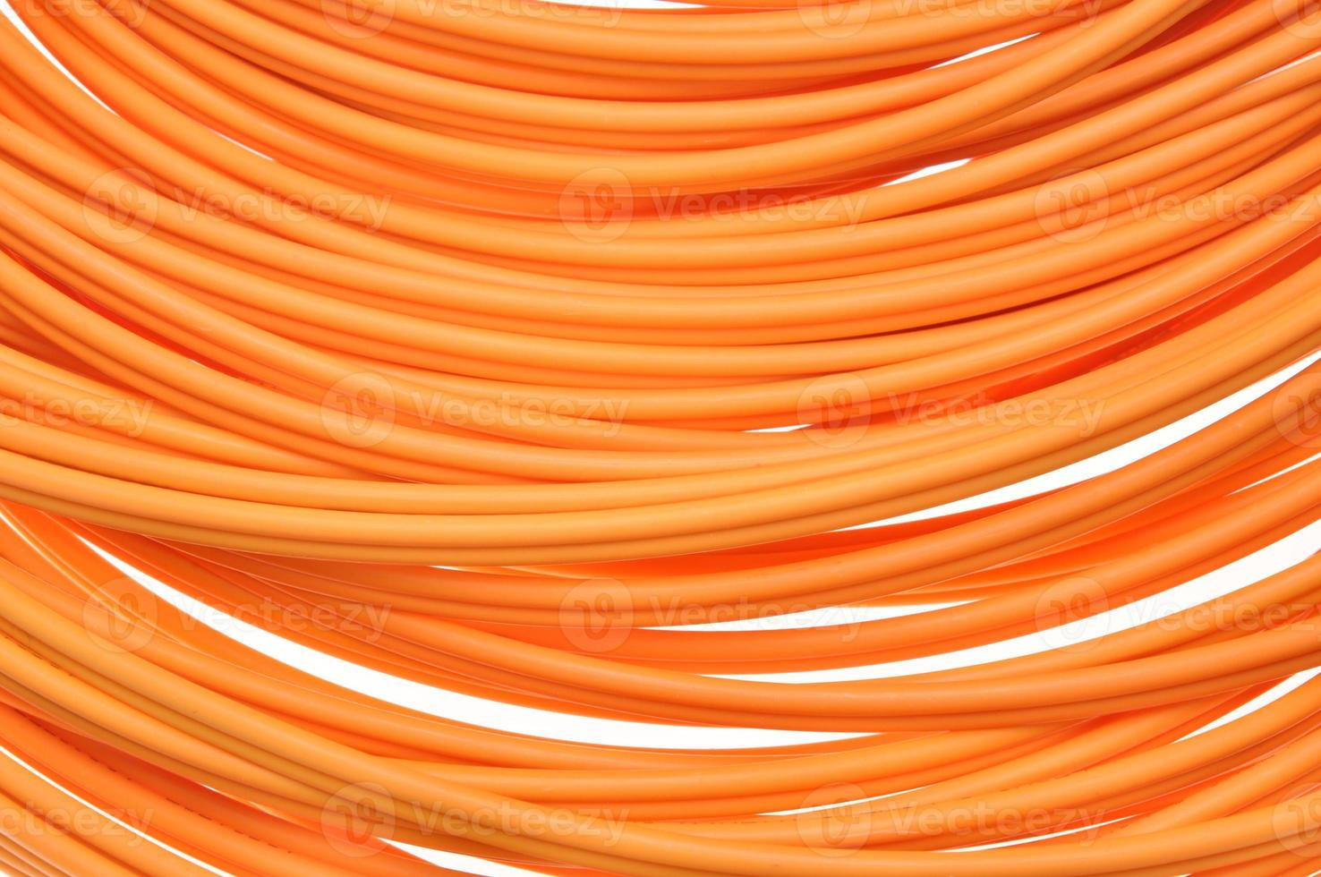 câbles à fibres optiques orange photo