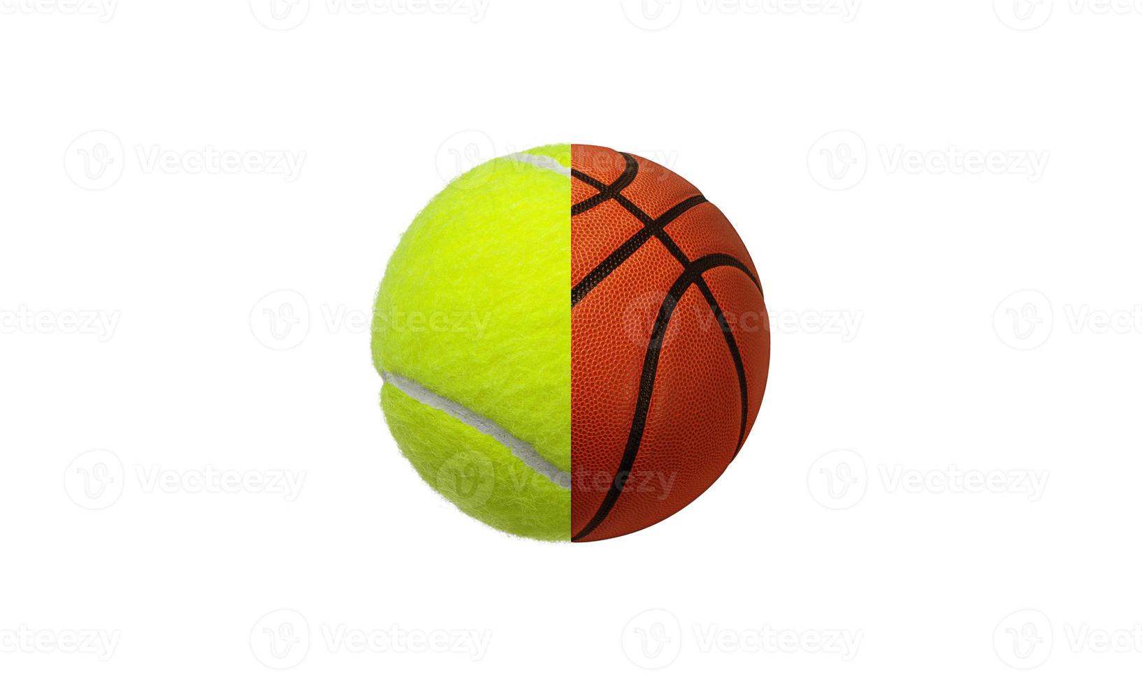 concept de balle de tennis et de basket-ball photo