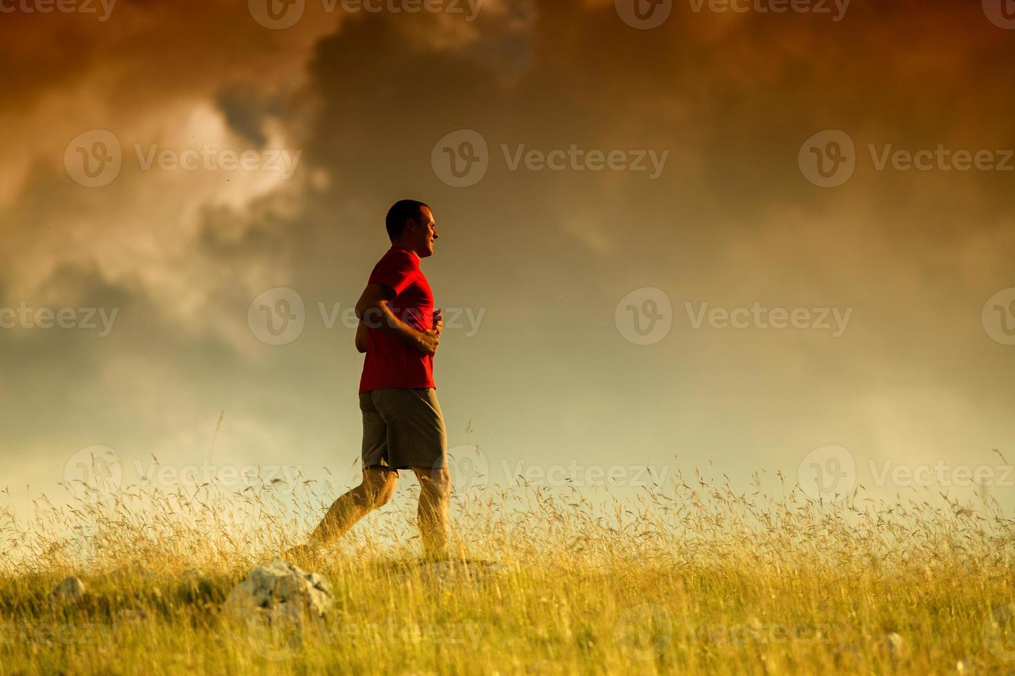 silhouette d'un jogger photo