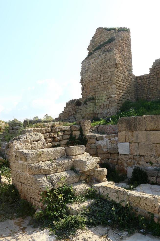 ruines d'une ancienne forteresse dans le nord d'israël photo