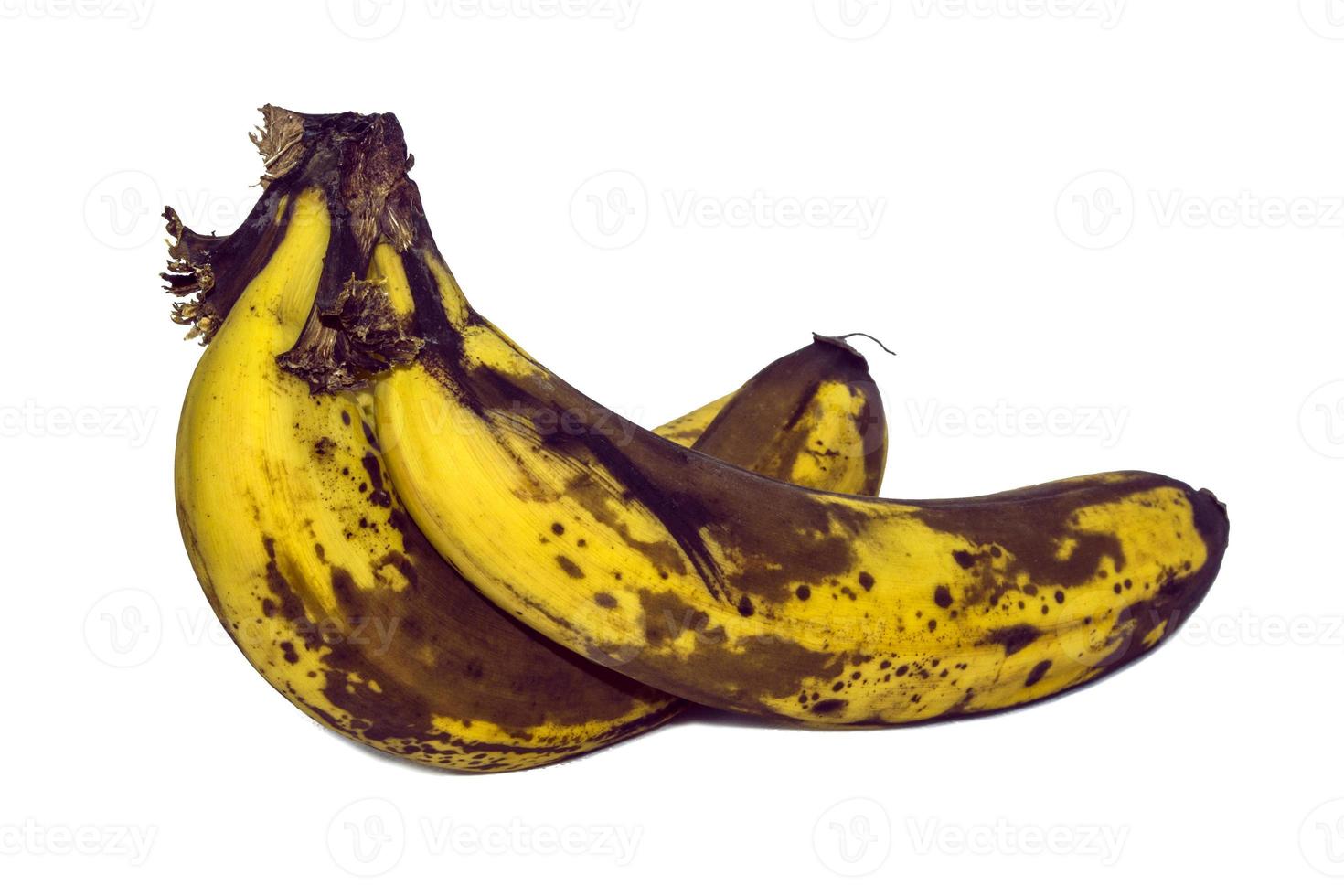 Banane pourrie isolé sur fond blanc photo