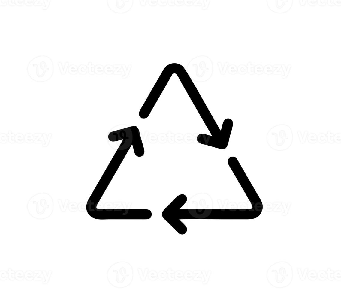 icône de la corbeille. icône de recyclage silhouette noire. conception de symbole de recyclage sur l'illustration vectorielle isolée sur fond blanc photo