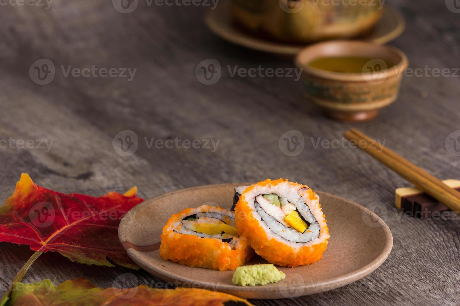 service à sushi et thé photo