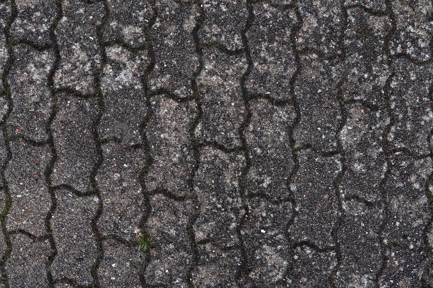 gros plan détaillé sur les anciennes routes et allées pavées historiques photo