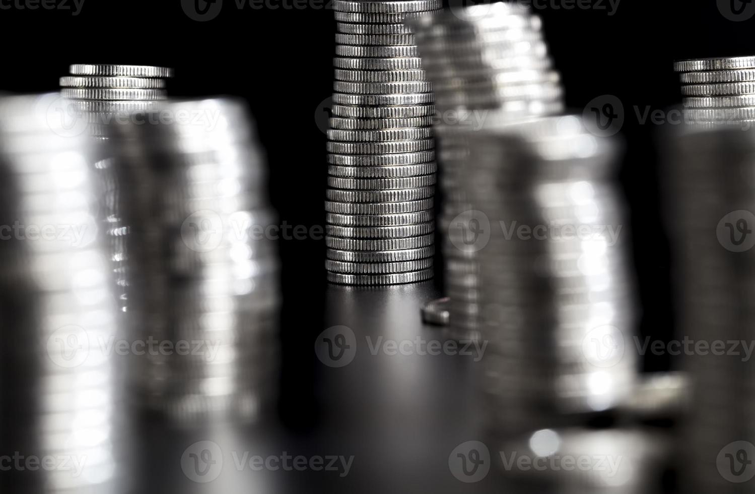 pièces de monnaie avec une teinte argentée photo