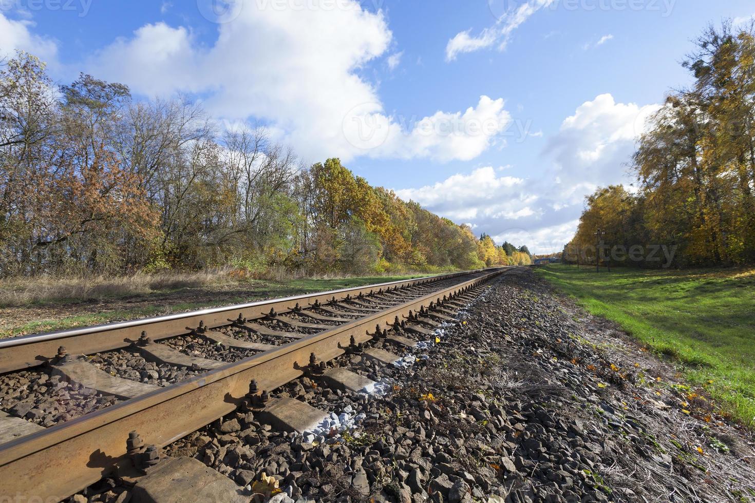 ancien chemin de fer, gros plan photo