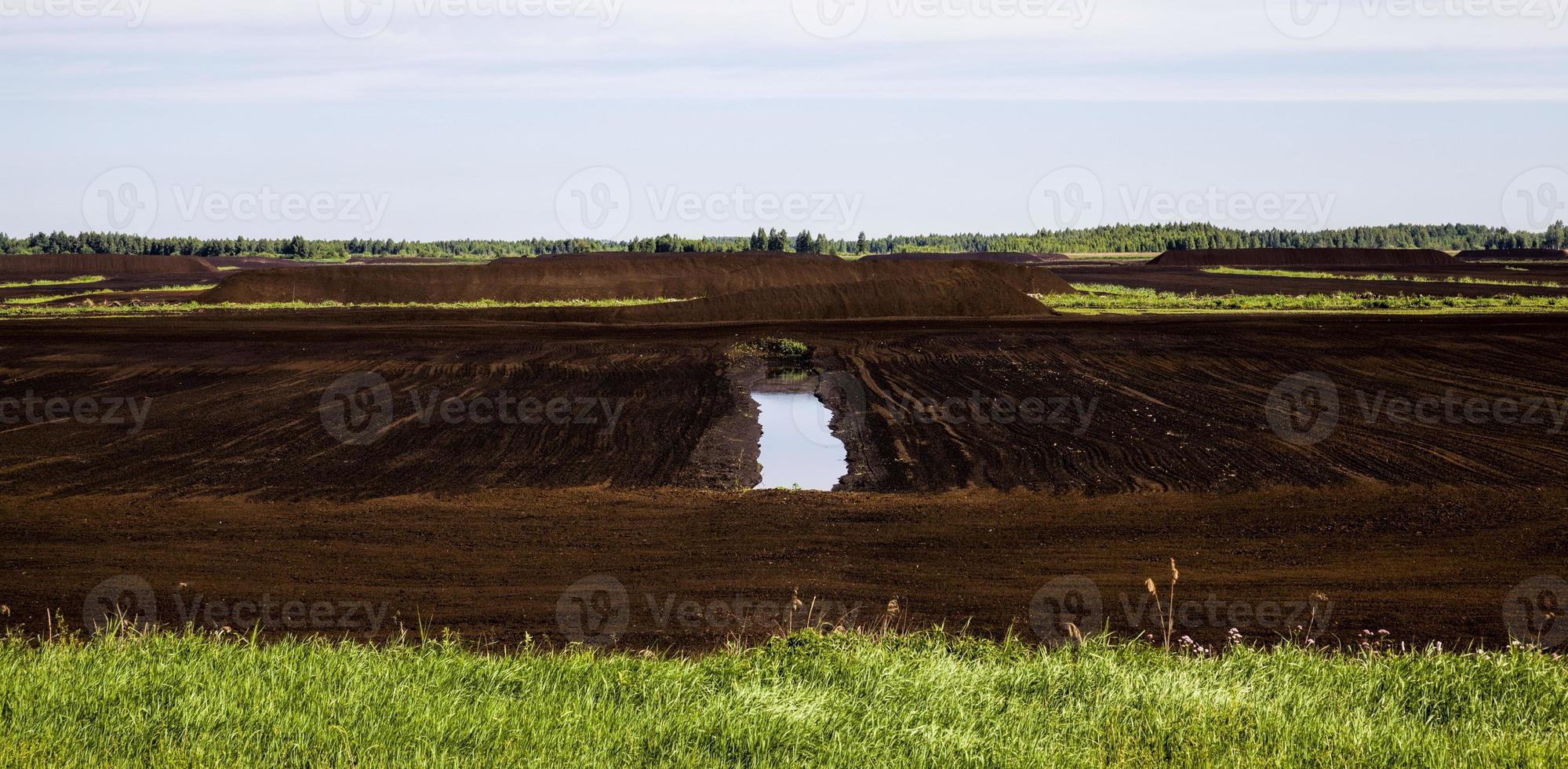 extraction de tourbe, ciel photo