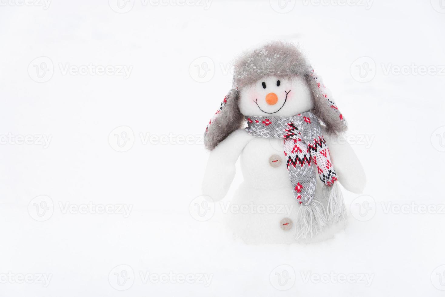 bonhomme de neige d'hiver heureux (espace copie) photo