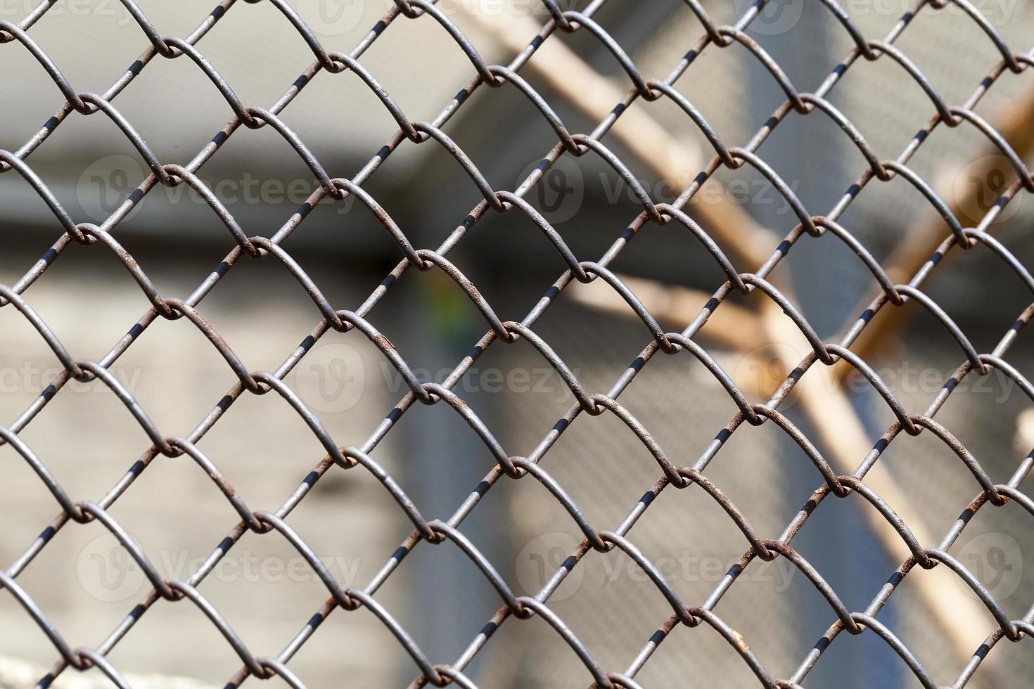 grille métallique, gros plan photo