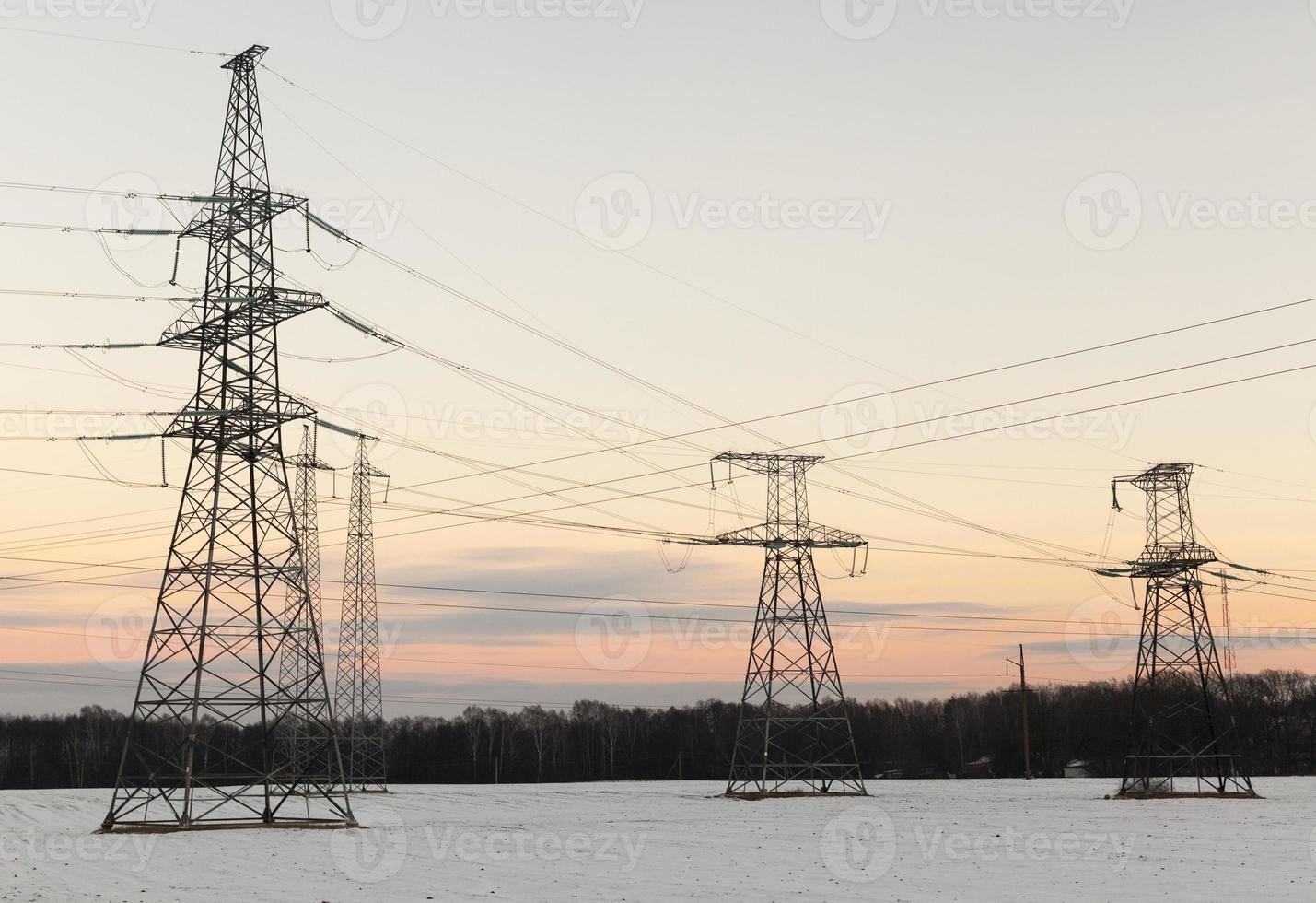 ligne de transmission haute tension photo