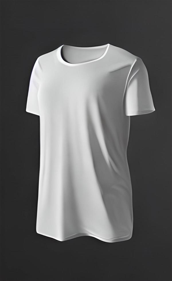 maquette de t-shirt à manches courtes coupe slim de couleur blanche photo