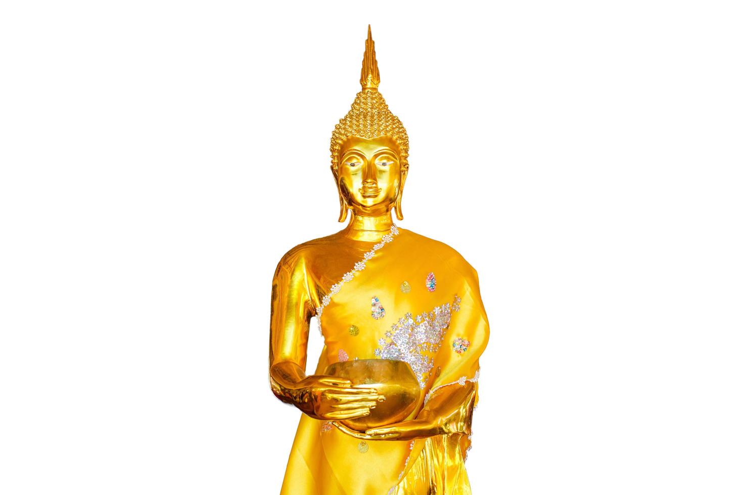 statue de bouddha sur fond blanc photo