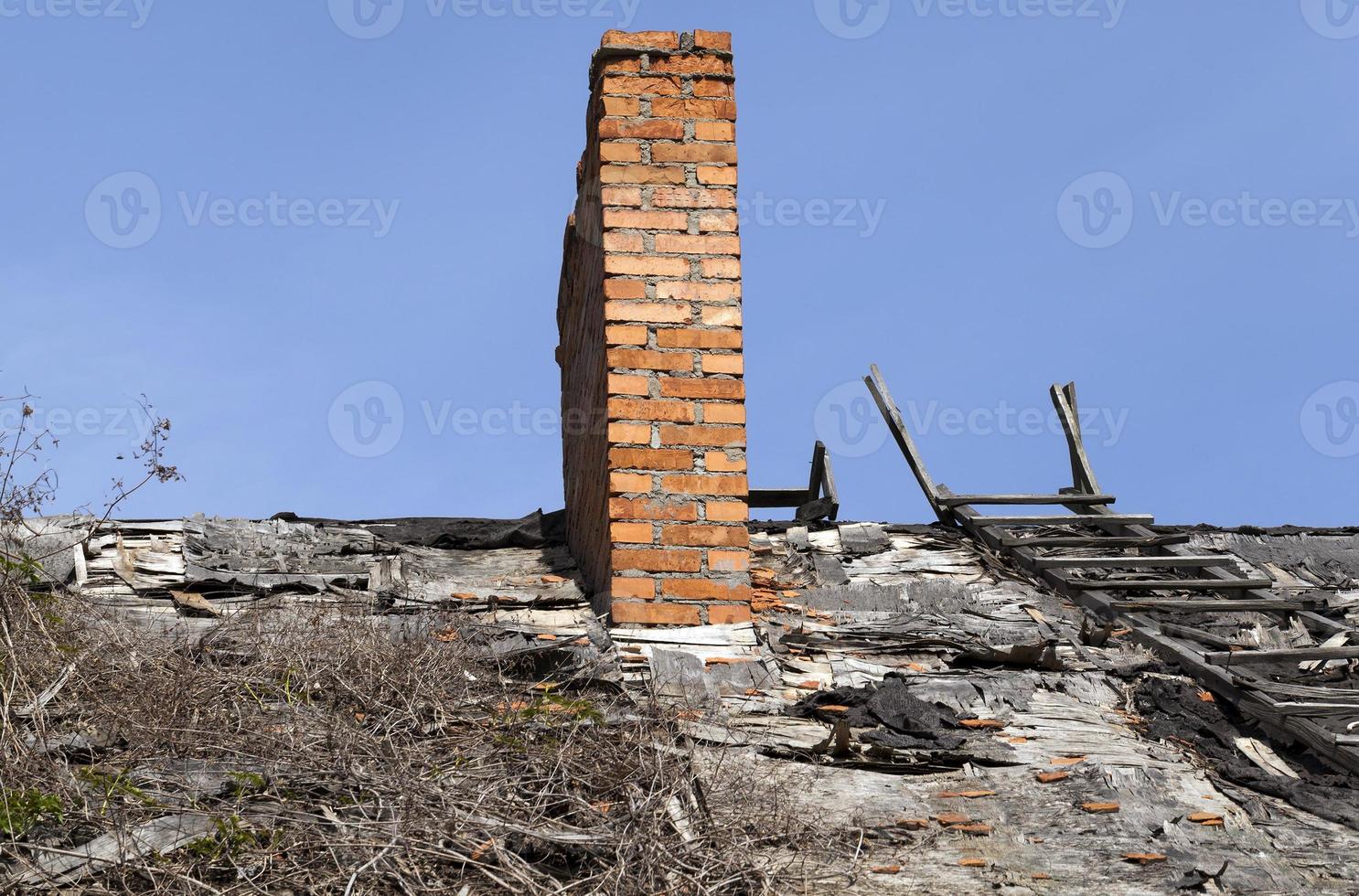 toit de cheminée, gros plan photo