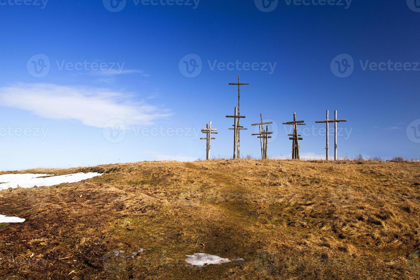 croix sur la colline. biélorussie photo