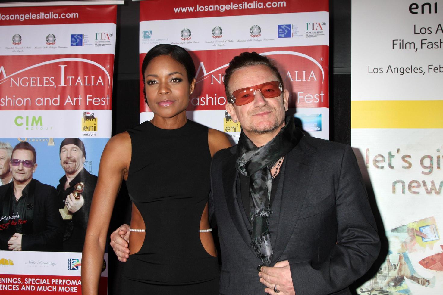 los angeles, 23 février - naomie harris, bono à la soirée d'ouverture de la italia au tcl chinese 6 theatres le 23 février 2014 à los angeles, ca photo