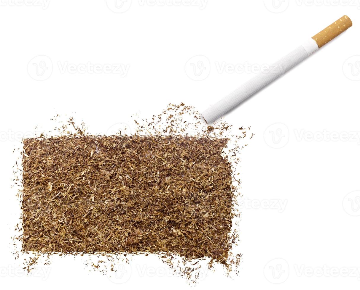 cigarette et tabac en forme de dakota du sud (série) photo