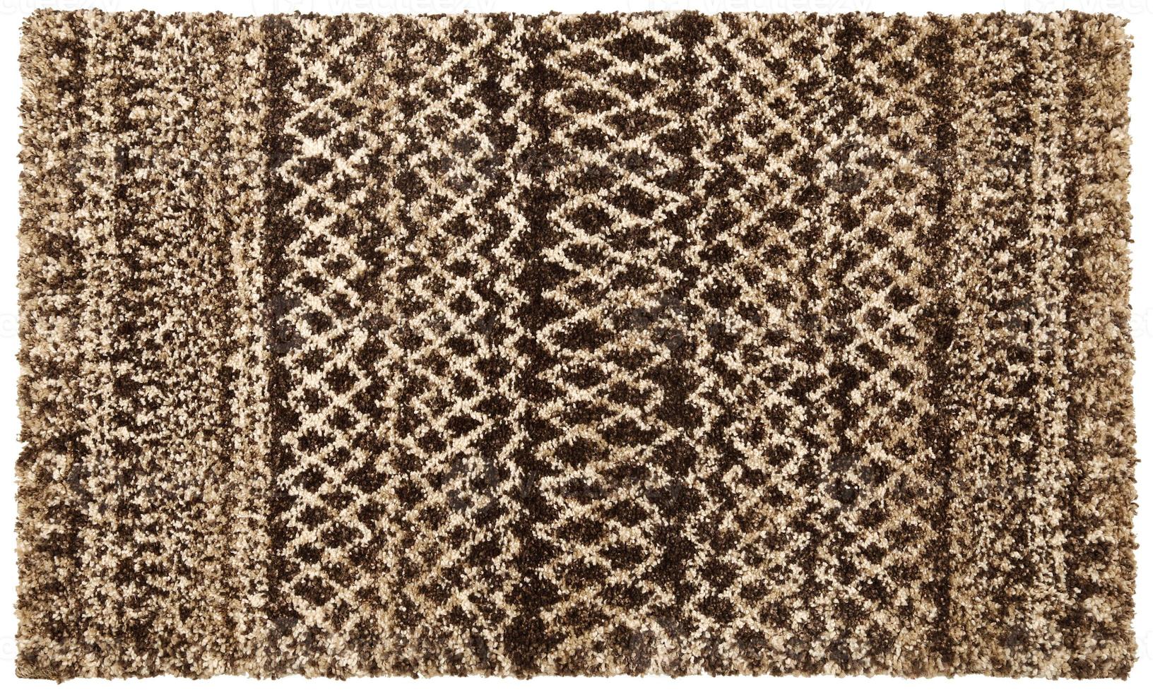 paillasson multicolore vintage en laine branche gris noir beige photo