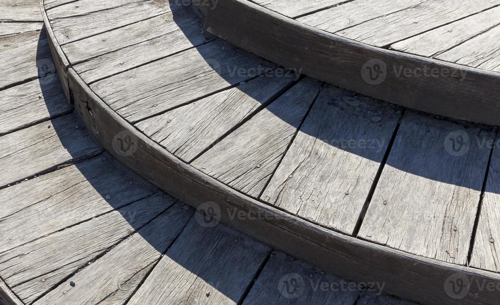 escalier en bois gros plan photo