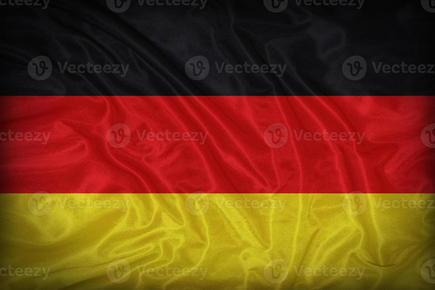 Modèle de drapeau de l'Allemagne sur la texture du tissu, style vintage photo