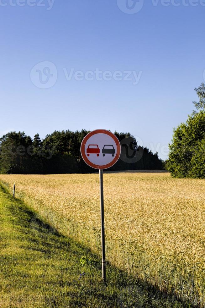 panneau de signalisation de voiture photo