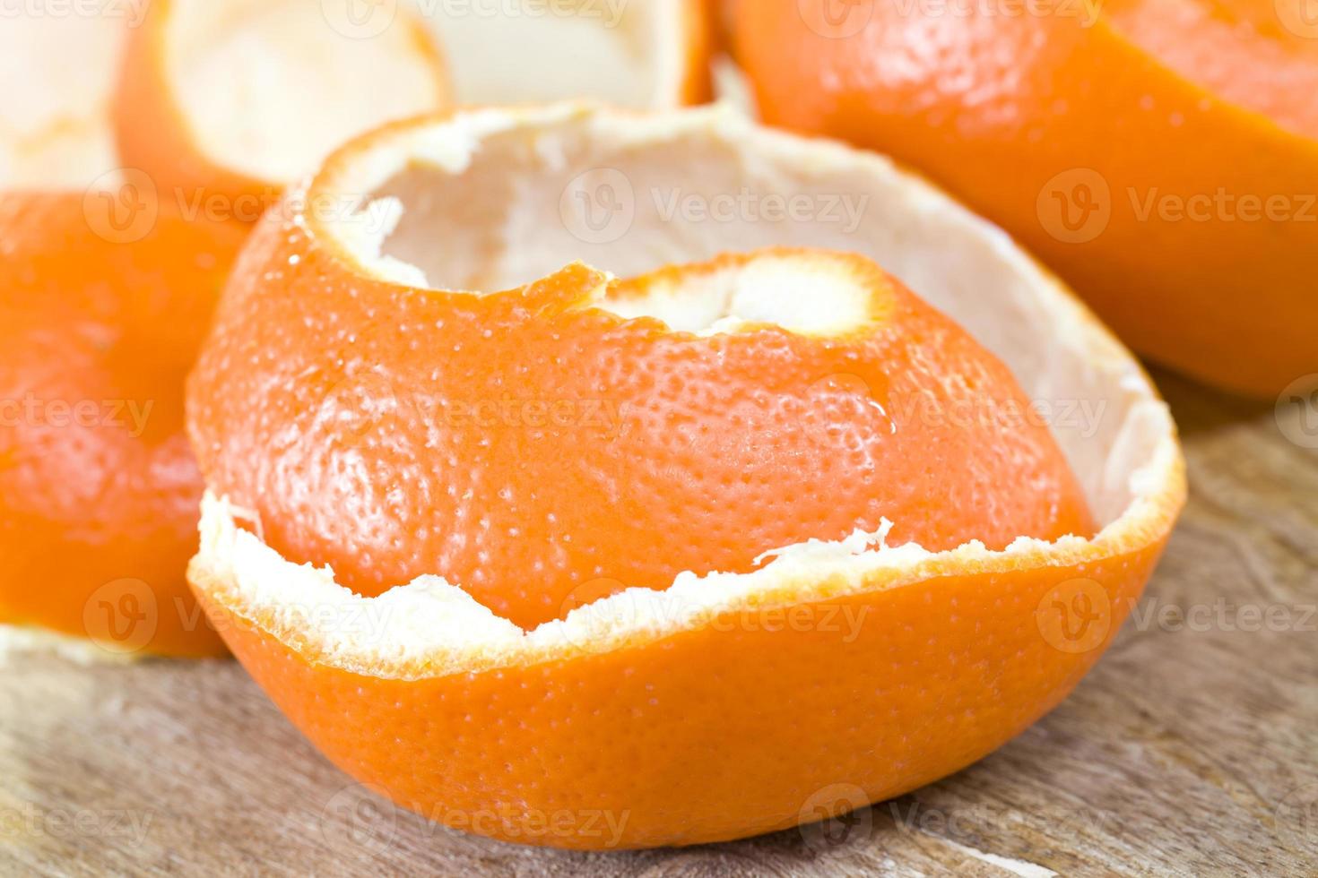 mandarine orange mûre pelée photo