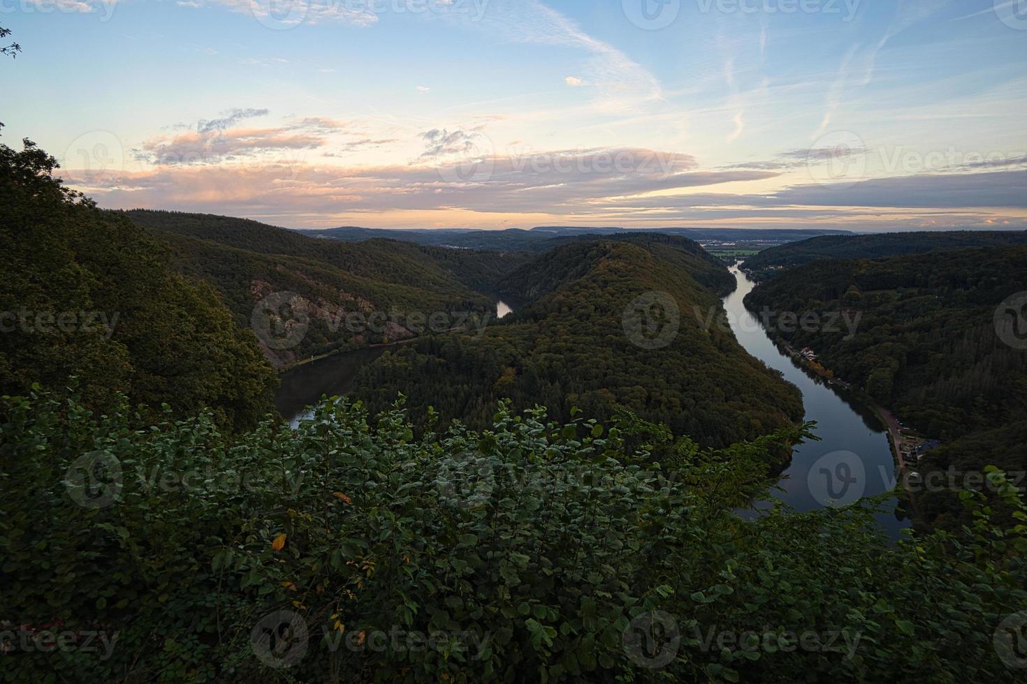 vue sur la boucle de la sarre en sarre. photo