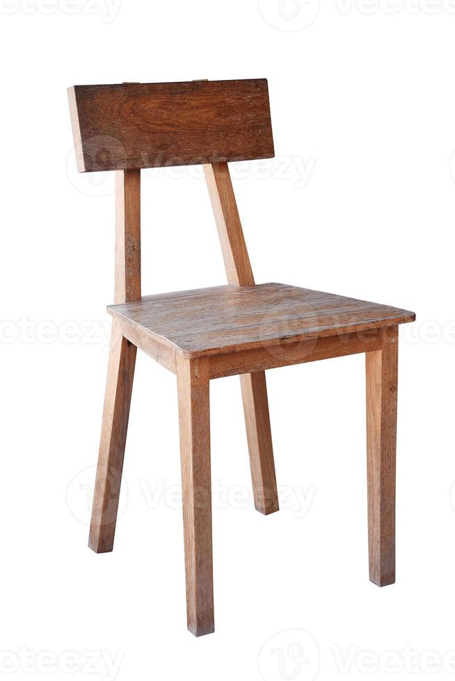 chaise en bois isolée. photo