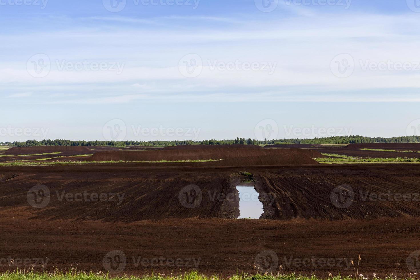 extraction de tourbe, jour photo