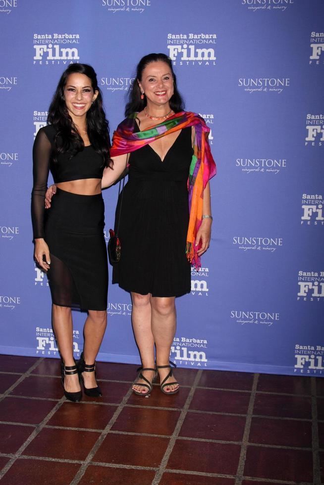 santa barbara, 5 février - paola baldion, florence jaugey au festival international du film de santa barbara, prix american riviera dans un théâtre d'arlington le 5 février 2015 à santa barbara, ca photo