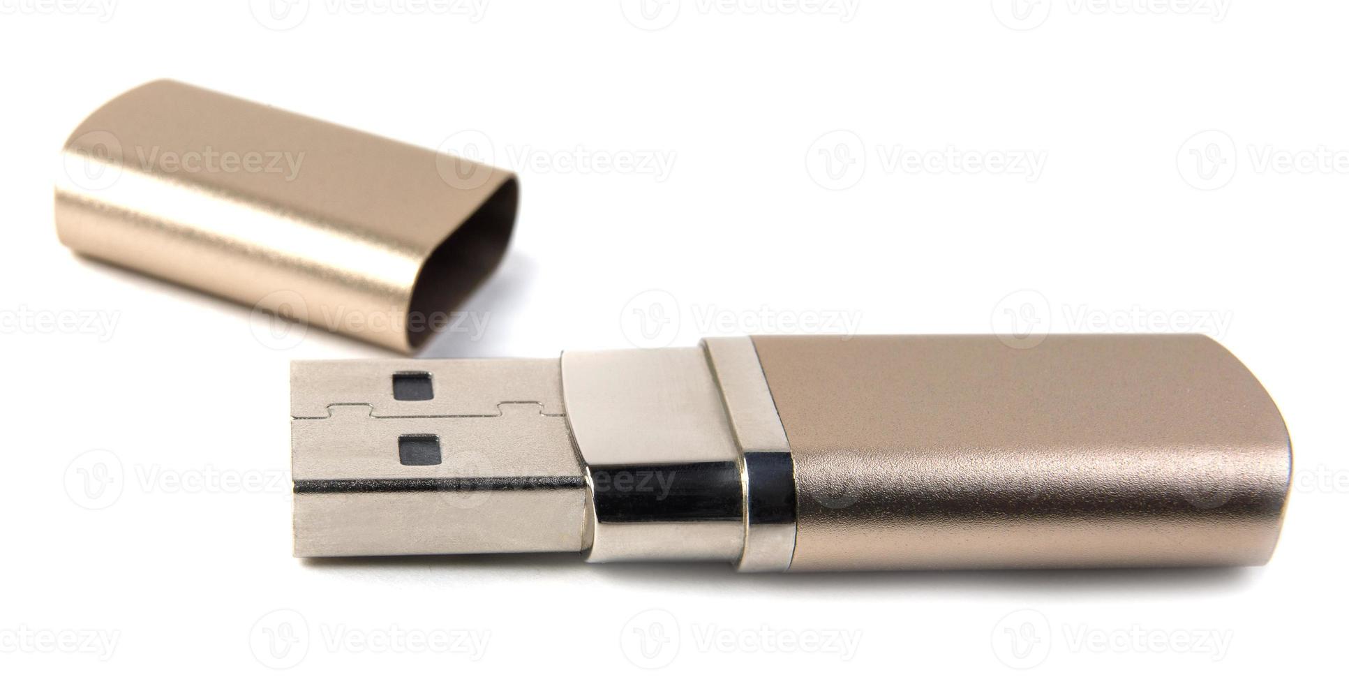 Clé USB isolé sur fond blanc photo