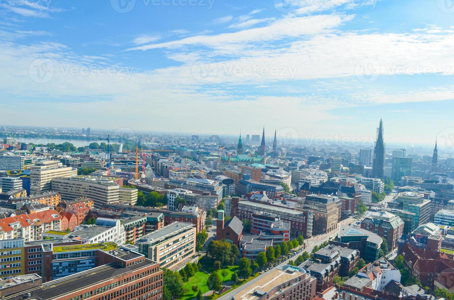 vue aérienne de hambourg photo