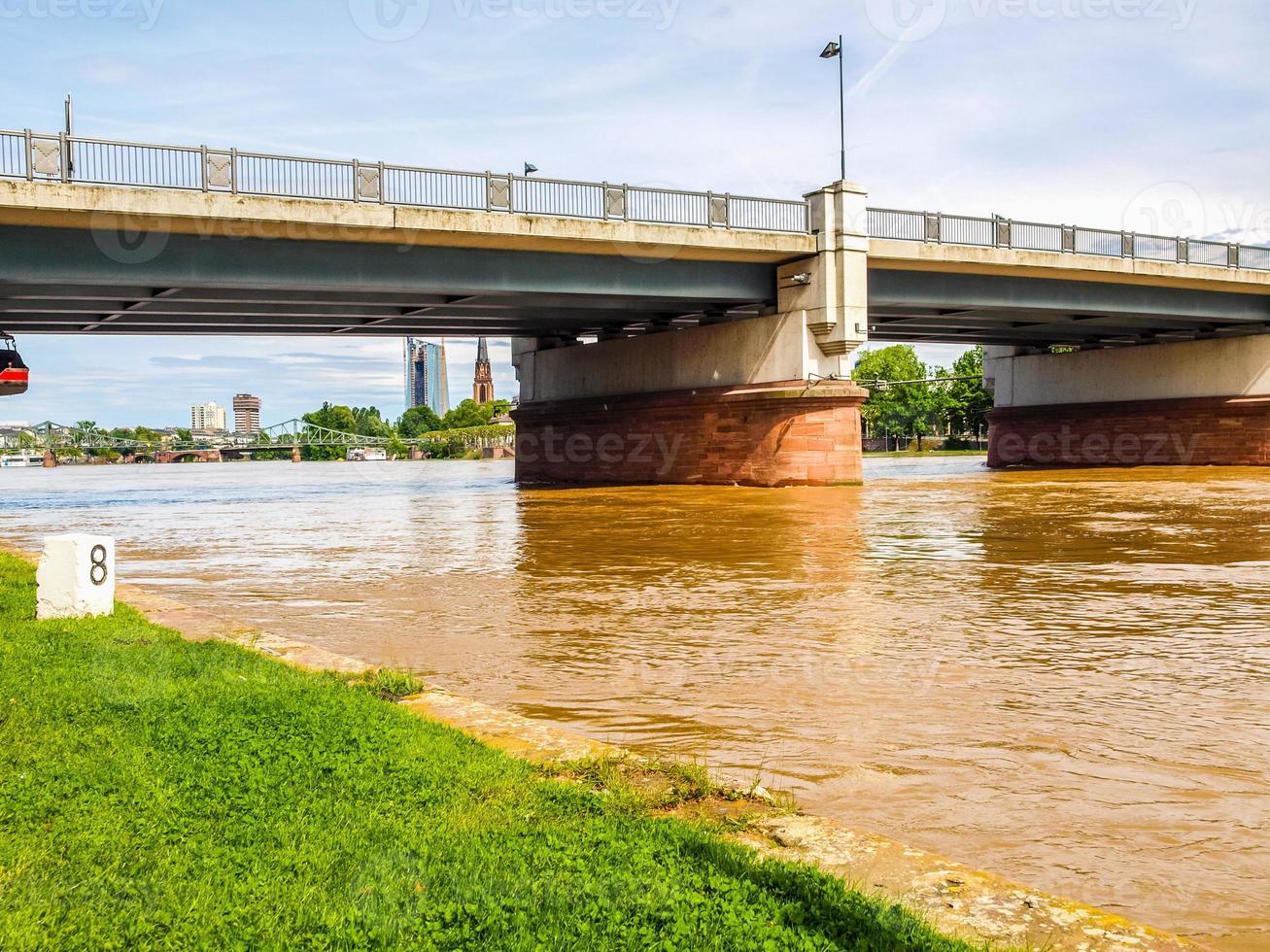 Inondation principale de la rivière hdr à francfort-sur-le-main photo