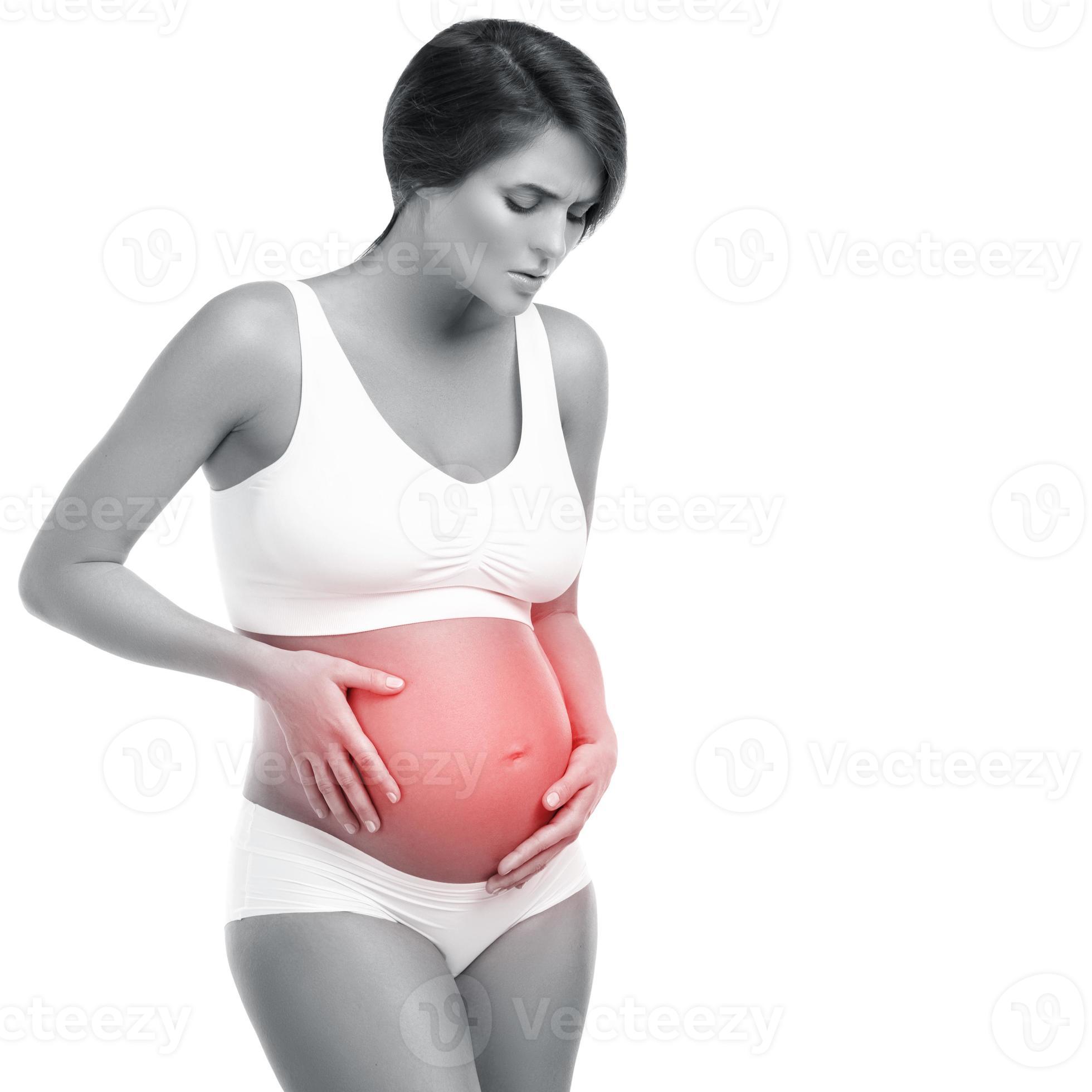 femme enceinte a mal au ventre 16237494 Photo de stock chez Vecteezy