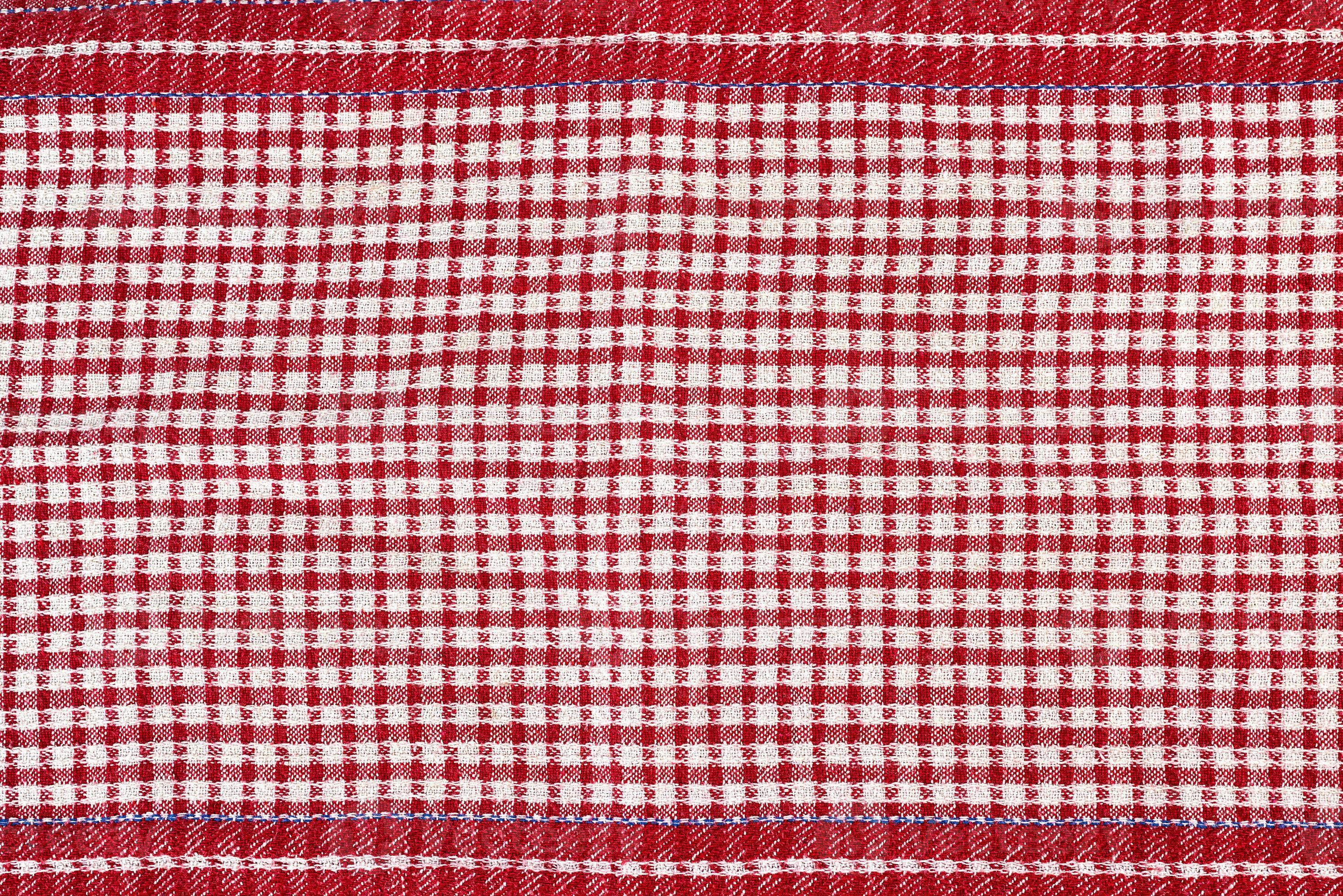 torchon de cuisine en coton rouge-blanc, plein cadre 19160864