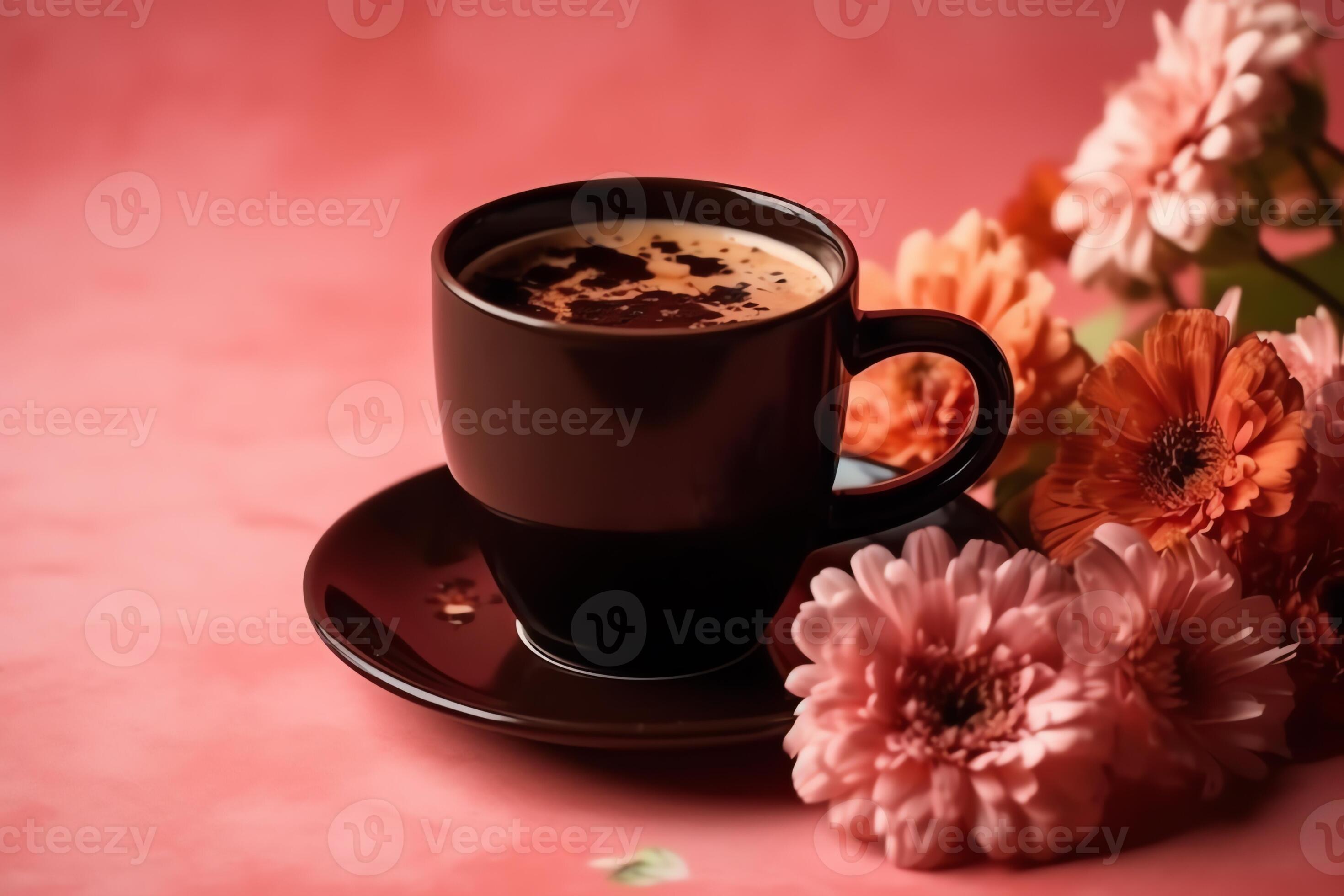 saijer Tasse a Thé Fleurs Rose, avec Couvercle Tasse à Café avec