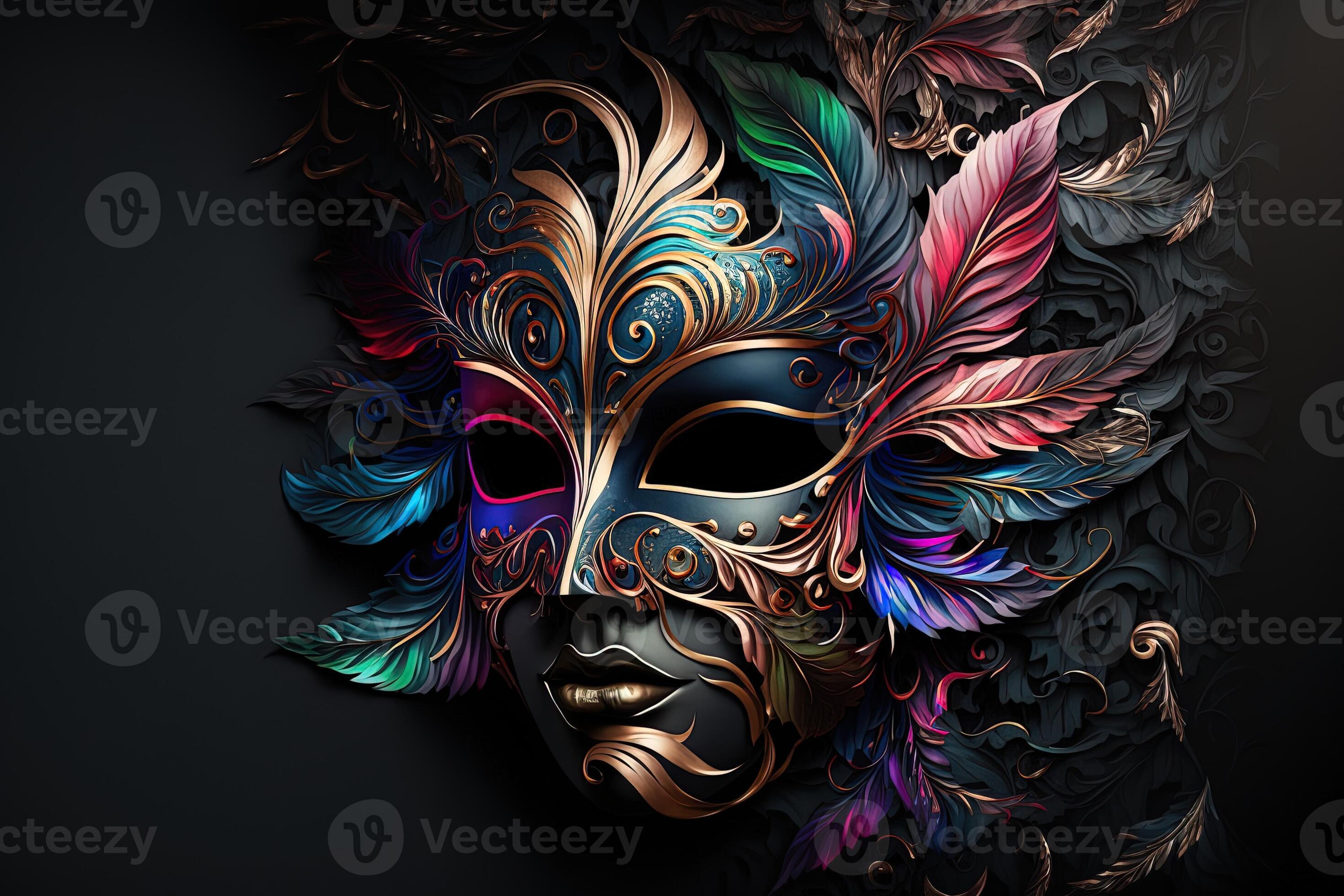 vénitien carnaval masque et perles décoration. mardi gras Contexte