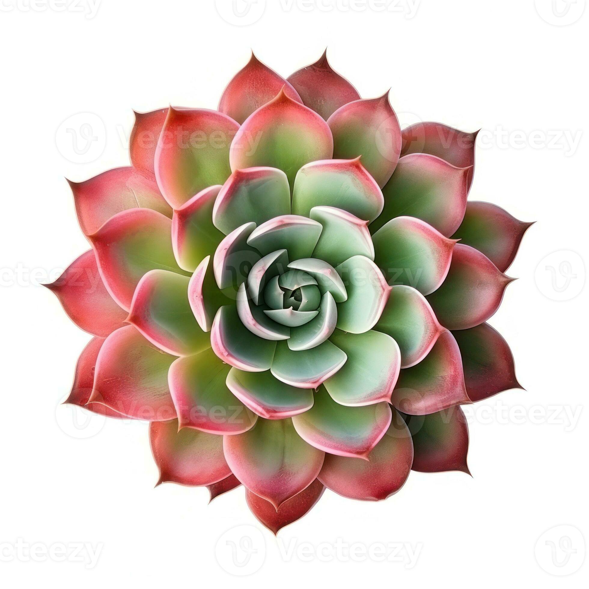 Trois Plantes Succulentes Echeveria Différentes Sans Pots Isolés