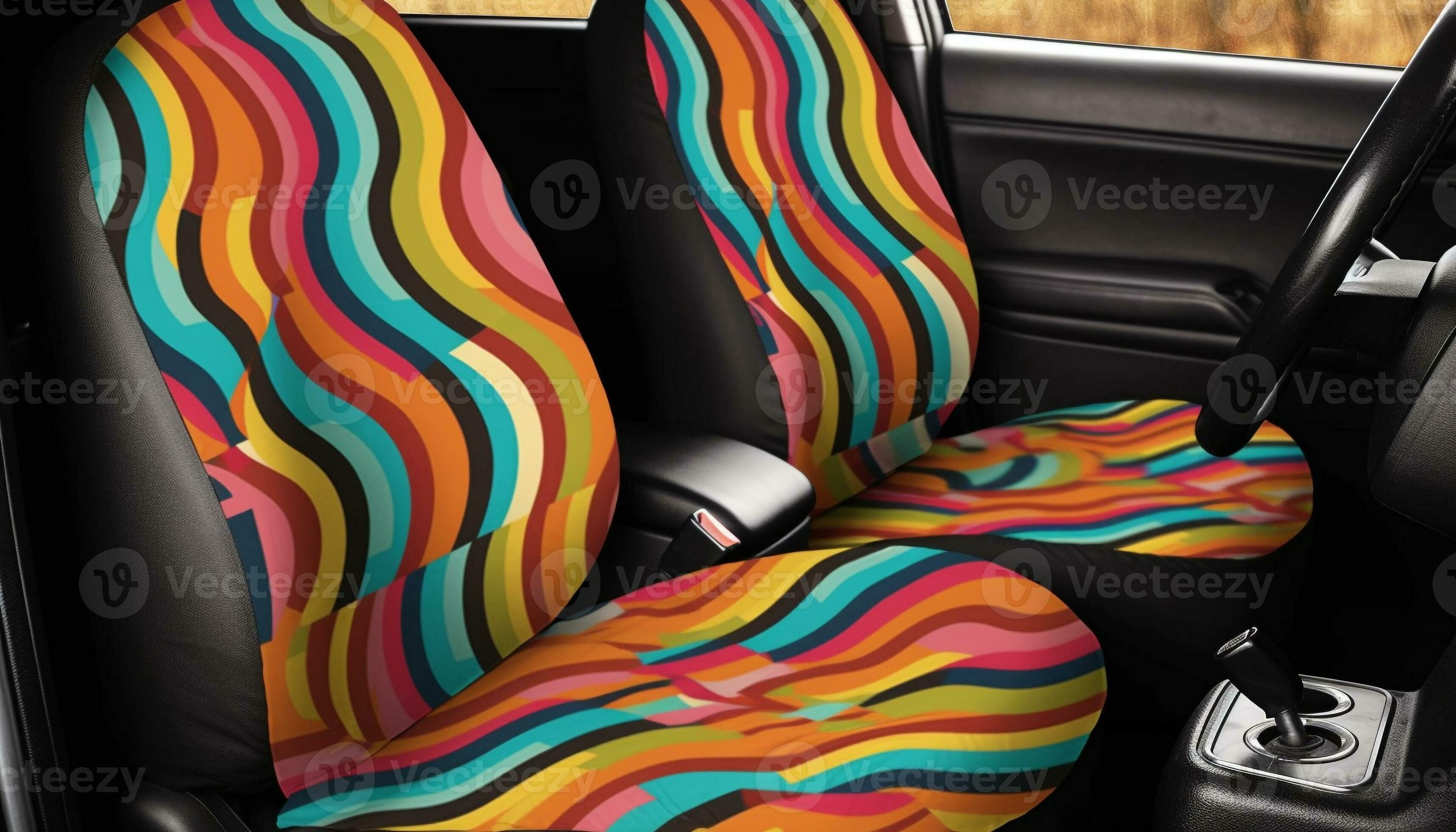 moderne luxe voiture intérieur conception avec multi coloré abstrait  décoration généré par ai 25082596 Photo de stock chez Vecteezy