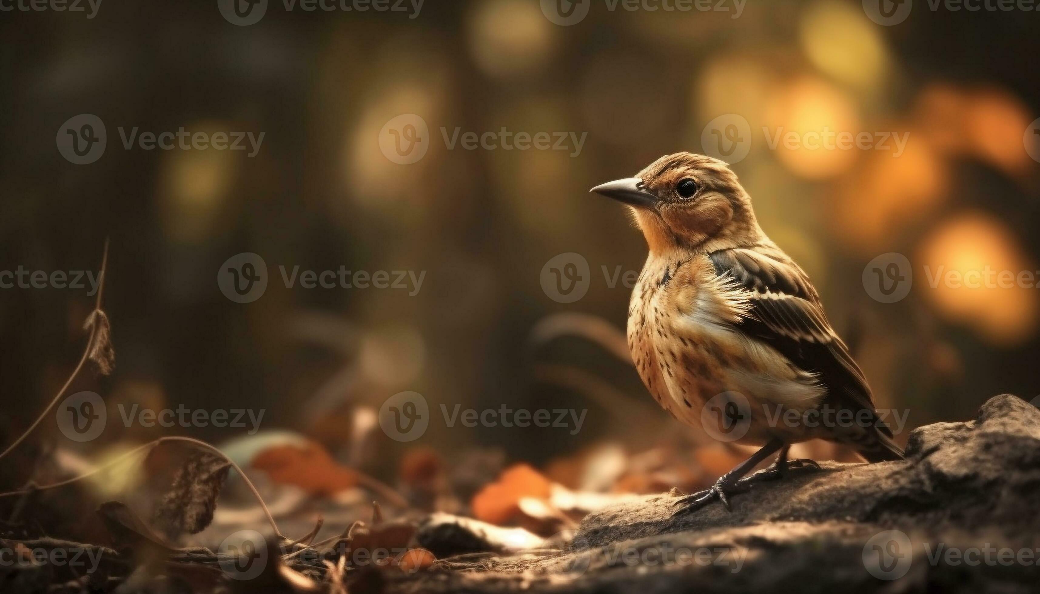 une petit oiseau est perché sur Haut de une rouillé clôture génératif ai  32091225 Photo de stock chez Vecteezy