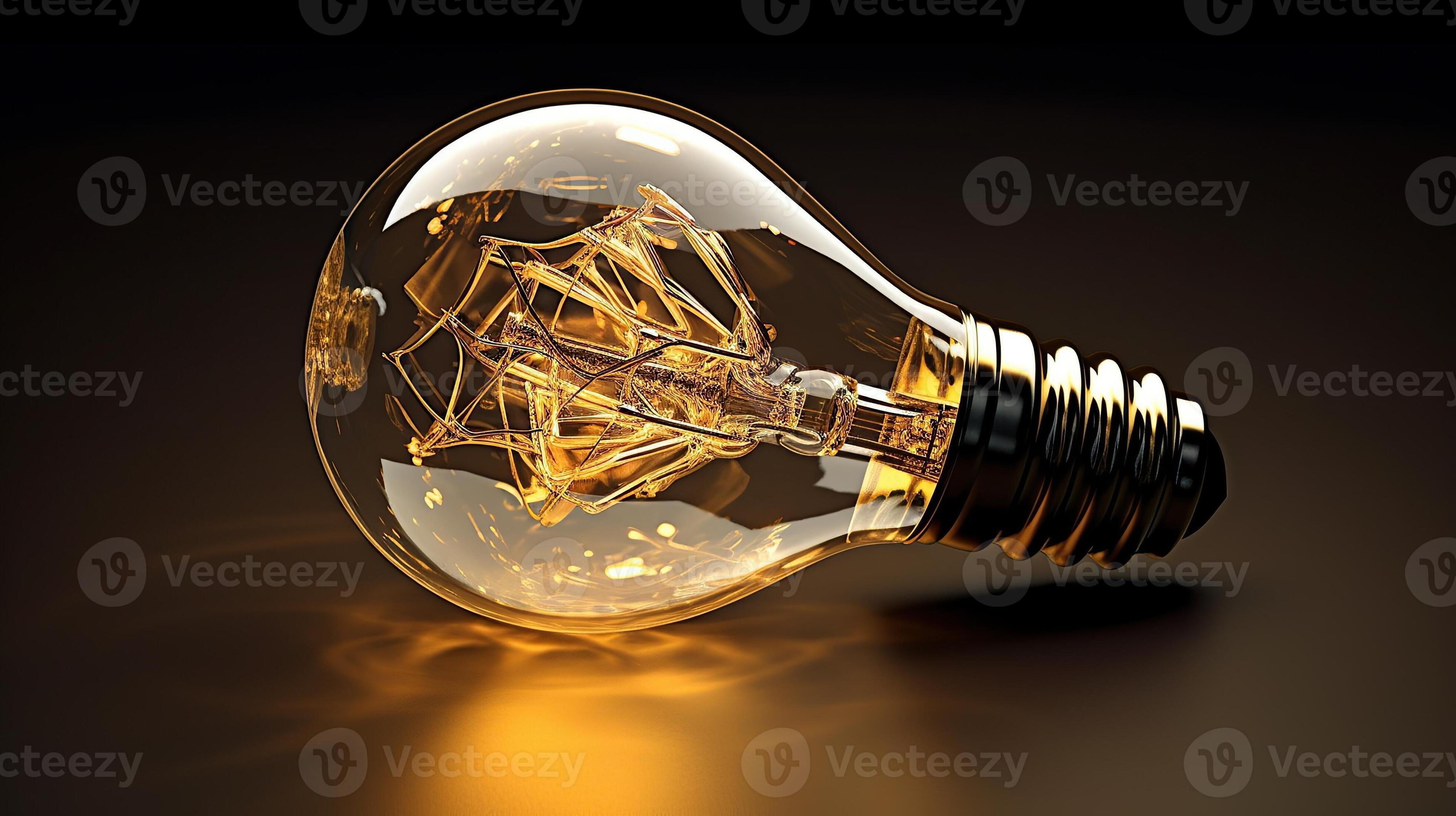 luxe lampe bulle avec or floue Contexte génératif ai 25414289 Photo de  stock chez Vecteezy