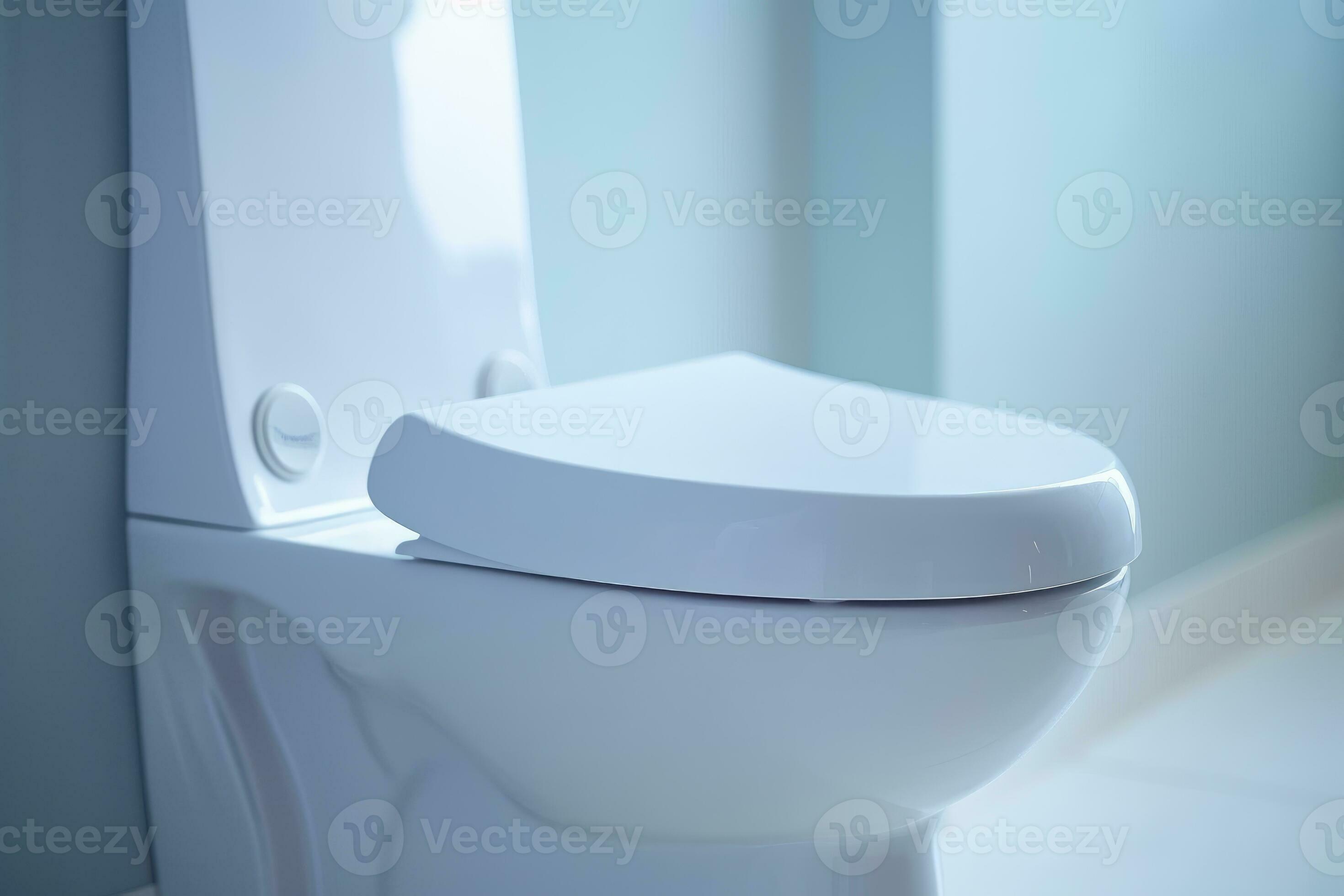 Nouveau céramique toilette bol près lumière mur, ai généré 25534798 Photo  de stock chez Vecteezy