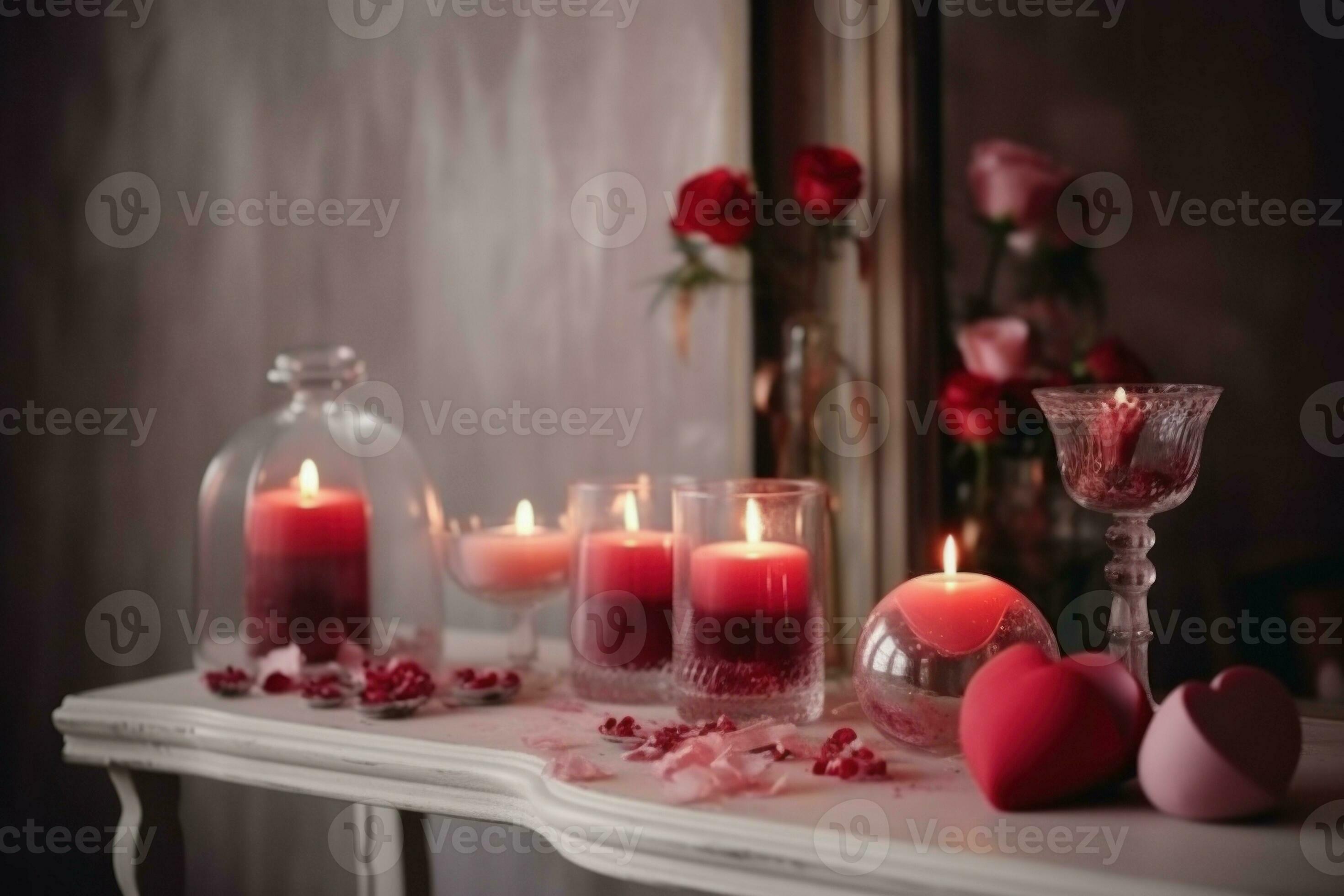 romantique décor bougies chambre. produire ai 26382647 Photo de stock chez  Vecteezy