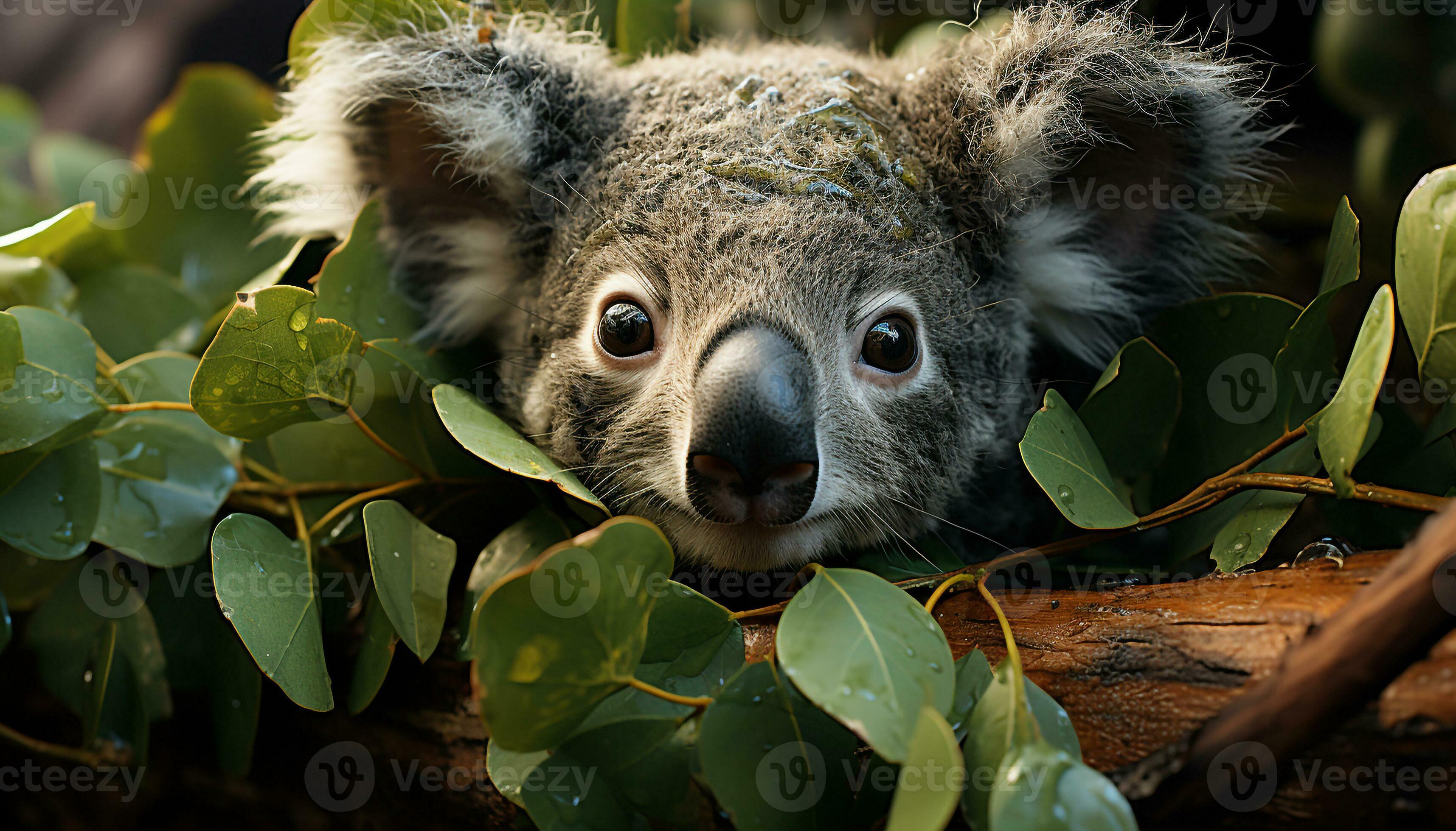 Koala Câlin Faisant La Sieste Dans Un Arbre Généré Par L'ia