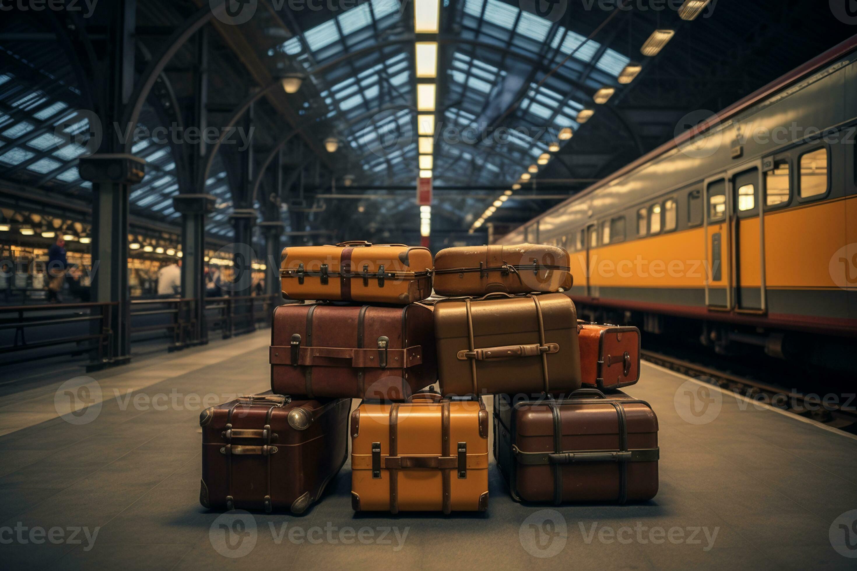 capturer le tableau de les valises à le aéroport. génératif par ai 29507092  Photo de stock chez Vecteezy