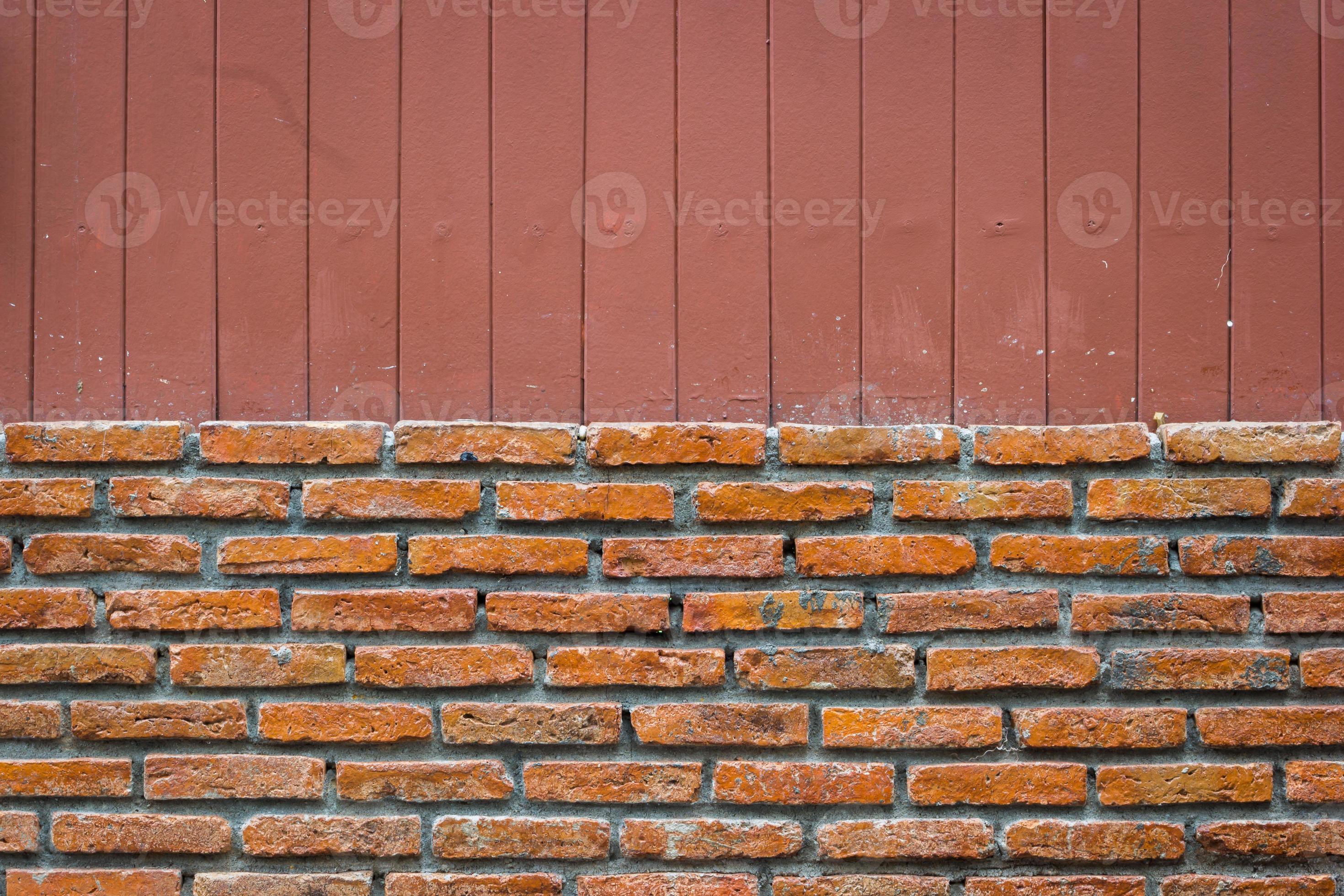 mur de briques avec fond marron ligne verticale, divisé photo