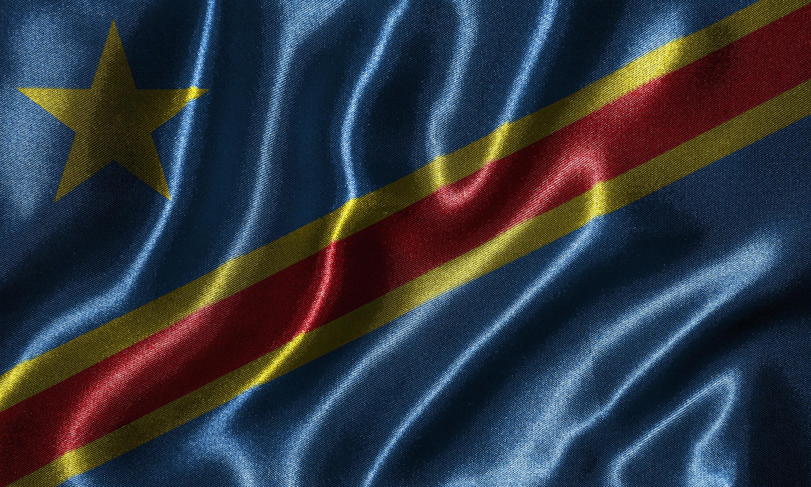 fond de drapeau basé sur la république démocratique du congo fond de drapeau  ondulant 3d. fond d'écran de la bannière de la fête nationale de  l'indépendance de la rdc 4999239 Art vectoriel