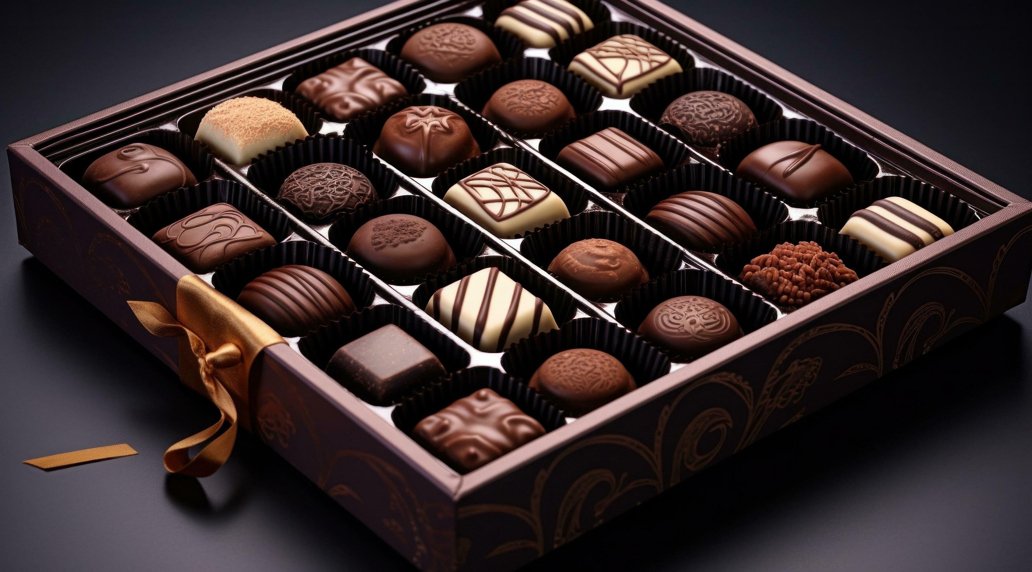 ai généré une lot de Chocolat dans une boîte 35801512 Photo de