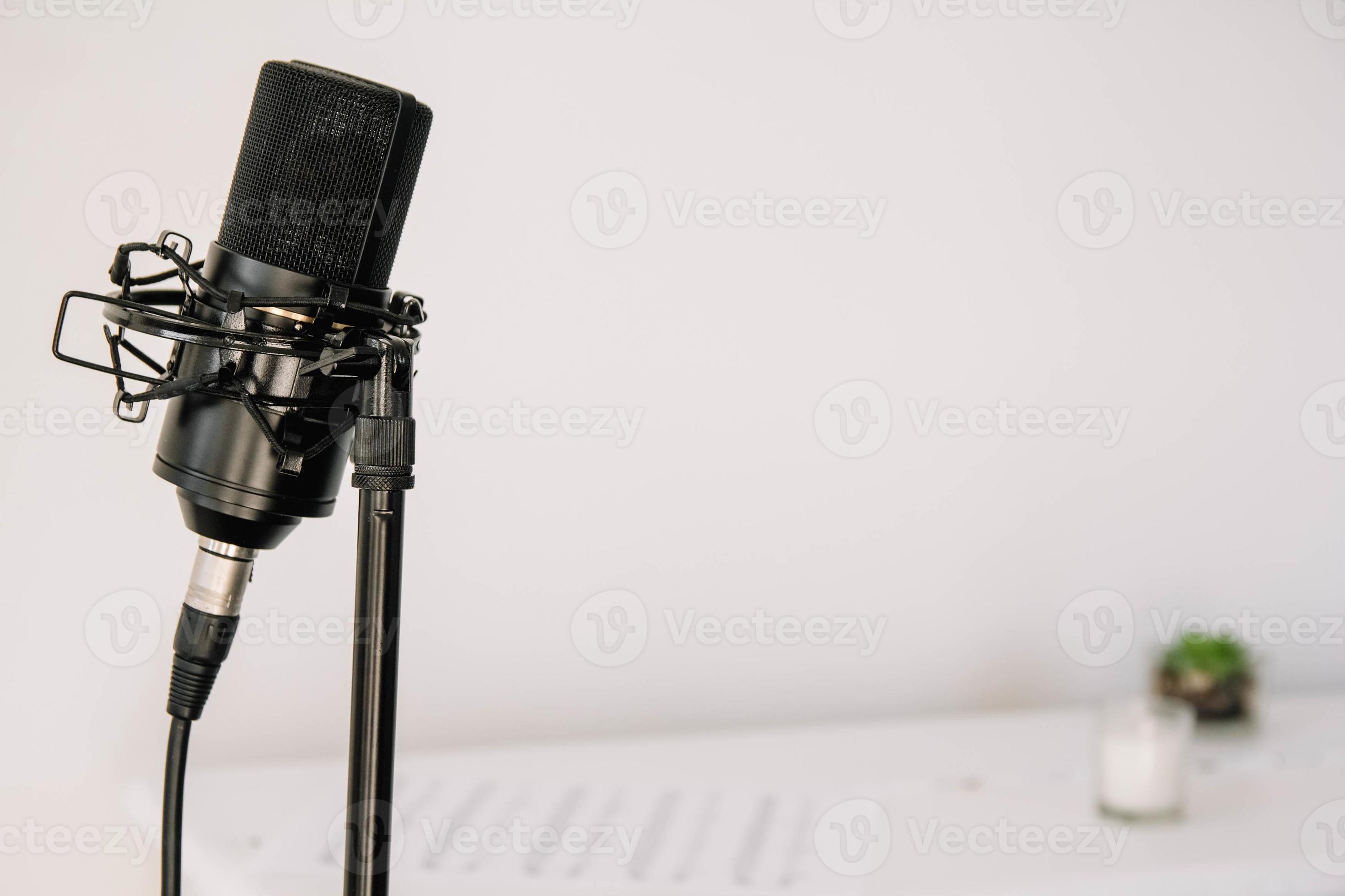 microphone de studio professionnel sur un trépied moderne 4525416 Photo de  stock chez Vecteezy