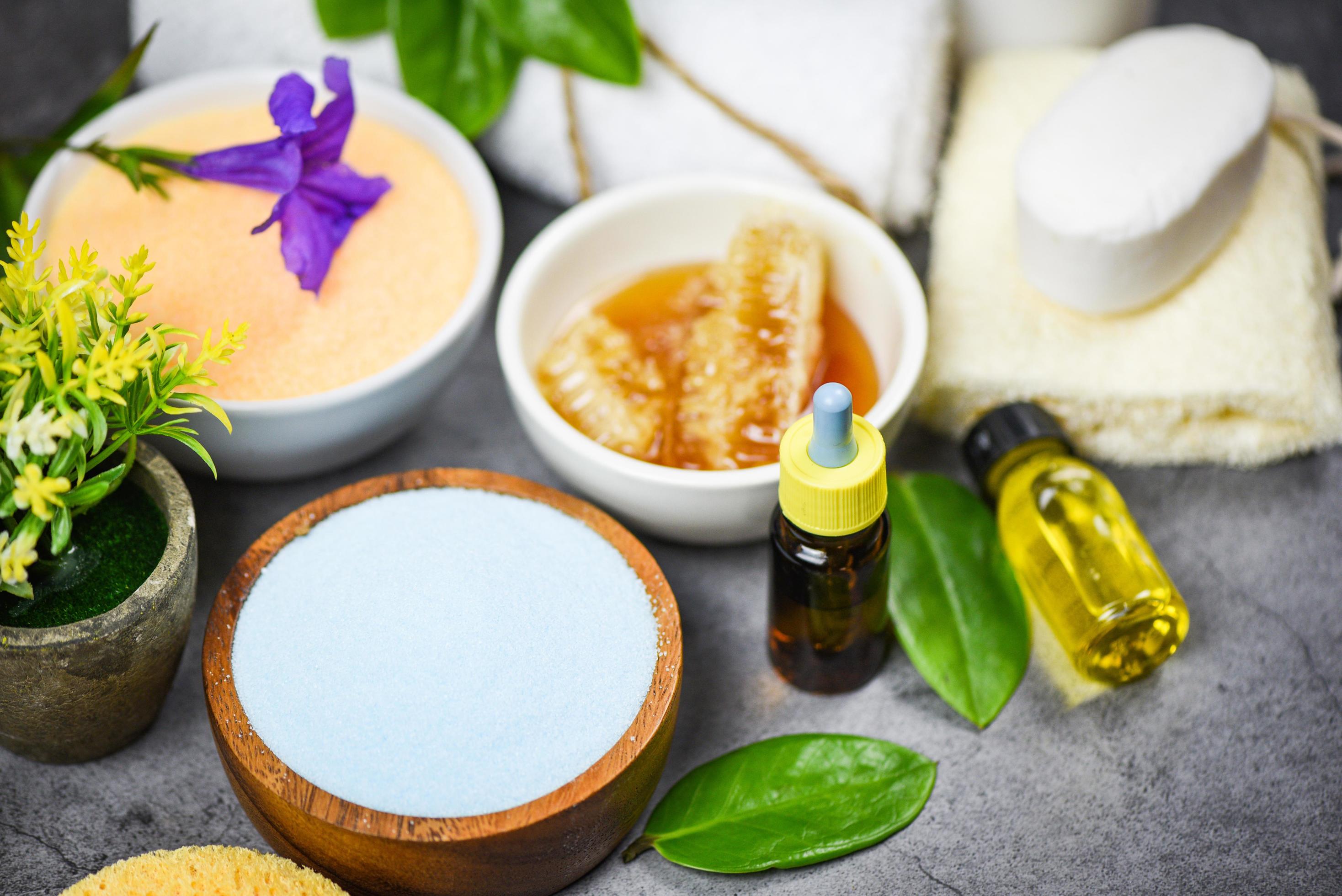 produits de bain naturels savon au miel herbes spa aromathérapie